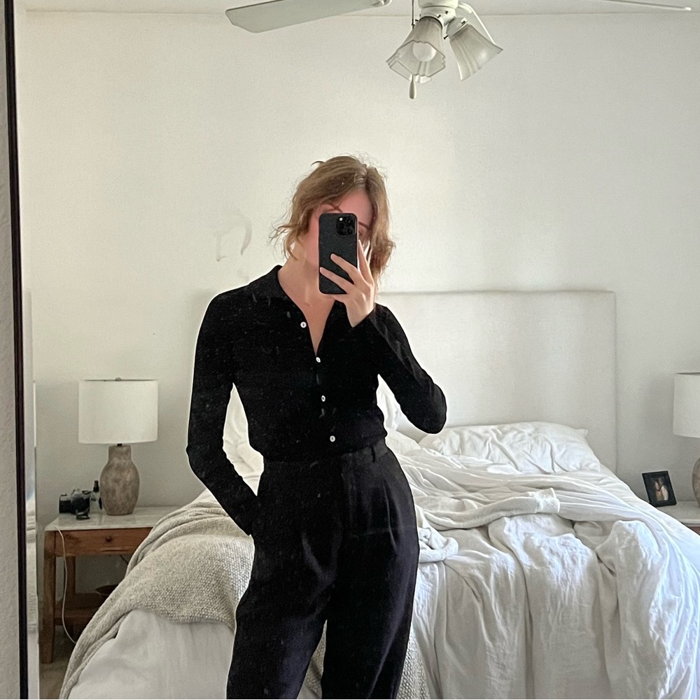 Vince Black Cardigan Sweater